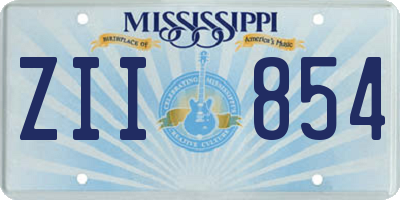 MS license plate ZII854