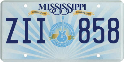 MS license plate ZII858