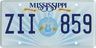 MS license plate ZII859