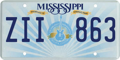 MS license plate ZII863