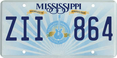 MS license plate ZII864