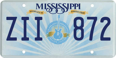 MS license plate ZII872