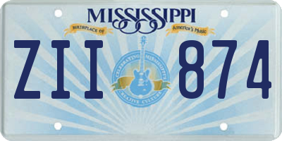 MS license plate ZII874
