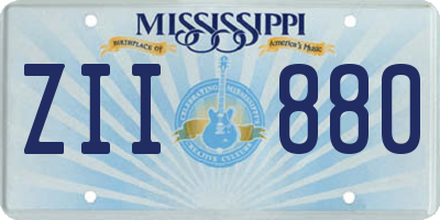 MS license plate ZII880