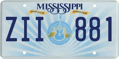 MS license plate ZII881