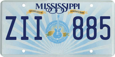 MS license plate ZII885