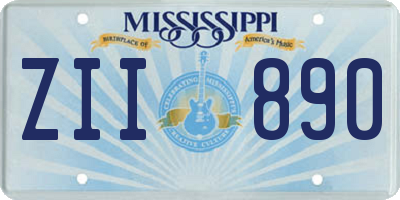 MS license plate ZII890