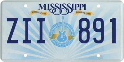 MS license plate ZII891