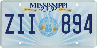 MS license plate ZII894