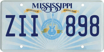 MS license plate ZII898