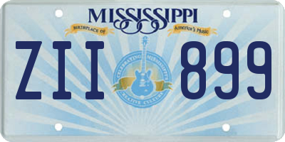 MS license plate ZII899