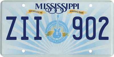 MS license plate ZII902