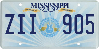 MS license plate ZII905