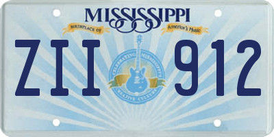 MS license plate ZII912