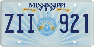 MS license plate ZII921
