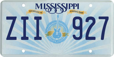 MS license plate ZII927