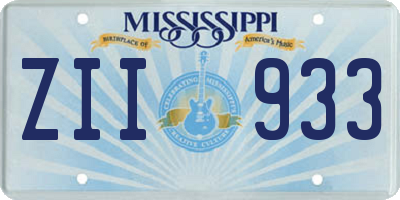 MS license plate ZII933