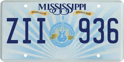 MS license plate ZII936