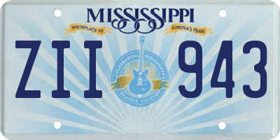 MS license plate ZII943