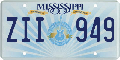 MS license plate ZII949