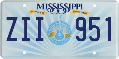 MS license plate ZII951