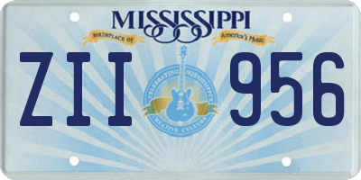 MS license plate ZII956