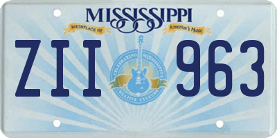 MS license plate ZII963