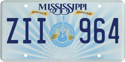 MS license plate ZII964