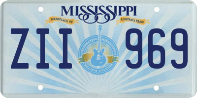 MS license plate ZII969