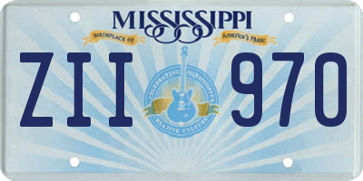 MS license plate ZII970