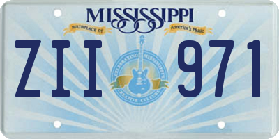 MS license plate ZII971