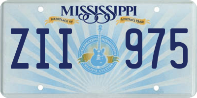 MS license plate ZII975