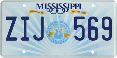 MS license plate ZIJ569