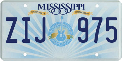 MS license plate ZIJ975