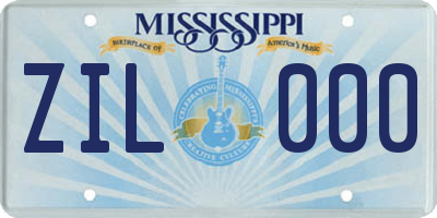 MS license plate ZIL000