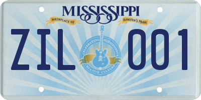 MS license plate ZIL001