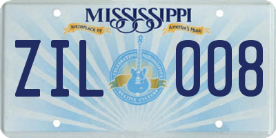MS license plate ZIL008