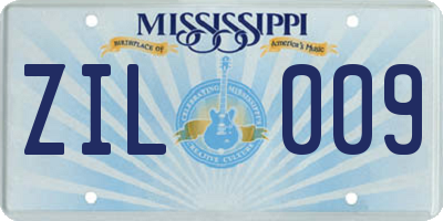 MS license plate ZIL009