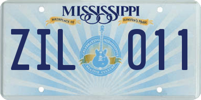 MS license plate ZIL011