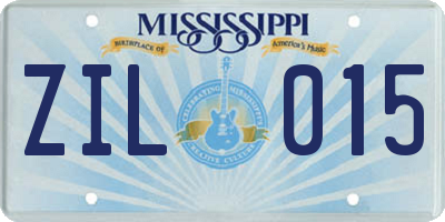 MS license plate ZIL015