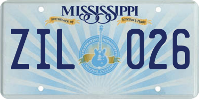 MS license plate ZIL026