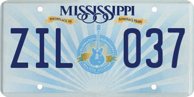 MS license plate ZIL037