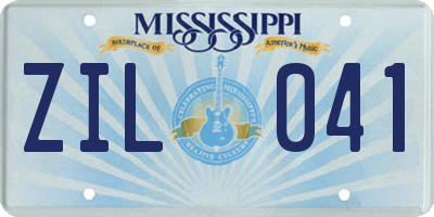 MS license plate ZIL041