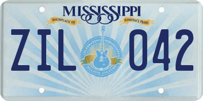 MS license plate ZIL042