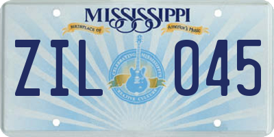 MS license plate ZIL045