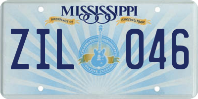 MS license plate ZIL046