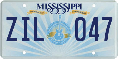 MS license plate ZIL047