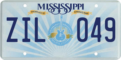 MS license plate ZIL049
