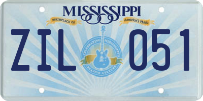 MS license plate ZIL051