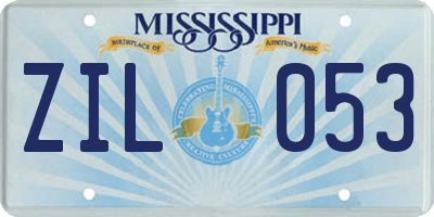 MS license plate ZIL053